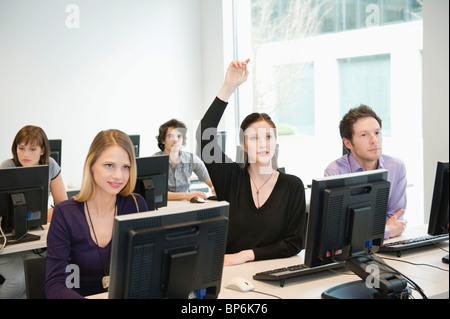 Business executives in a training class Stock Photo