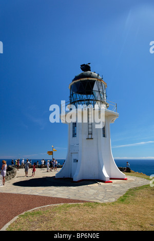 Cape Reinga Lighthouse at the most northern tip of New Zealands North Island Stock Photo
