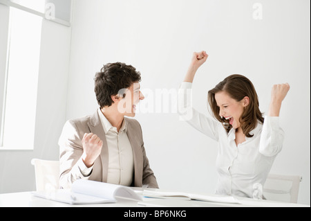Business executives celebrating their success Stock Photo