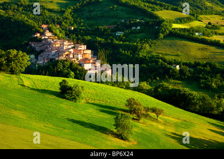 The medieval town of Preci in the Valnerina, Umbria Italy Stock Photo