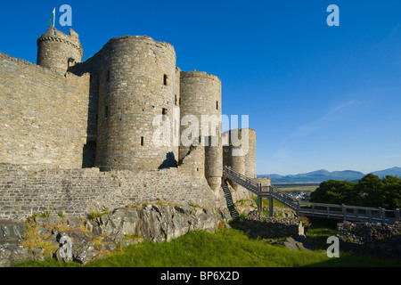 Harlech Castle, Gwynedd, North Wales, evening light. Stock Photo