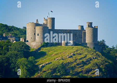 Harlech Castle, Gwynedd, North Wales, evening light. Stock Photo