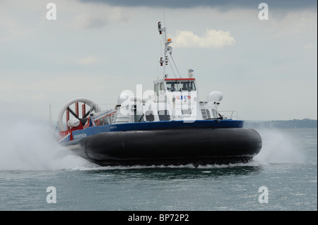 British Hovercraft Corporation API-88 Freedom 90 hovercraft in the Solent. UK Stock Photo