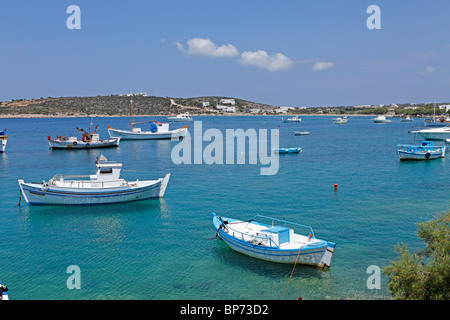 fishing harbour of Aliki, Island of Paros, Cyclades, Aegean Islands, Greece Stock Photo