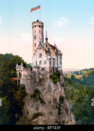 Lichtenstein Castle, Wurtemburg, Germany, circa 1900 Stock Photo