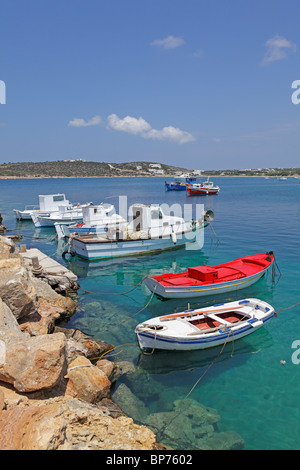 fishing harbour of Aliki, Island of Paros, Cyclades, Aegean Islands, Greece Stock Photo