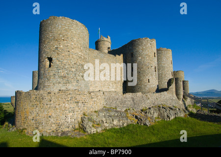 Harlech Castle, Gwynedd, North Wales, evening light. Stock Photo