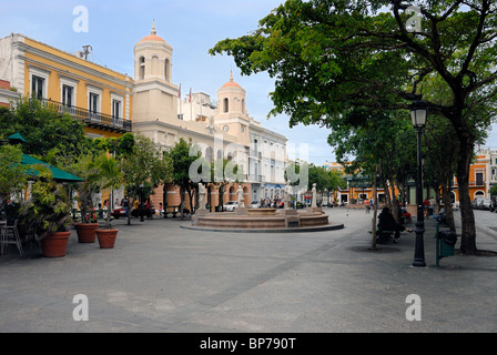 De Armas Plaza, Old San Juan, Puerto Rico Stock Photo