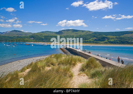 Barmouth, estuary, summer, boats, North Wales, UK Stock Photo