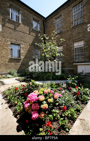 HM Prison Wandsworth The Surrey House of Correction Panopticon design. Wandsworth Prison Hospital Gardens. Photo:Jeff Gilbert Stock Photo