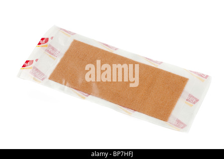 Elastoplast plaster in unopened protective sleeve Stock Photo