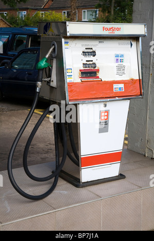 Petrol pumps at a garage - Diesel and Four Star leaded petrol