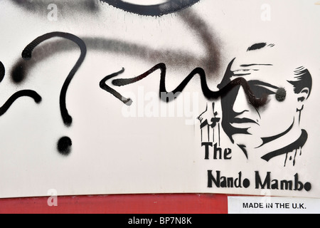 godfather marlon brando graffiti stencil Stock Photo