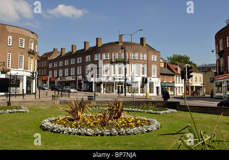 Town centre near Queen Victoria Street, High Wycombe, Buckinghamshire, England, UK Stock Photo