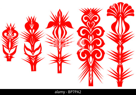 Contemporary paper cutting with floral designs Miss Wanda Skowron from Warszawa (Warsaw) Poland Europe Stock Photo