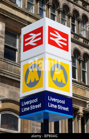 Liverpool Lime Street Station sign Stock Photo - Alamy