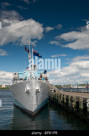 The HMCS Sackville docked at Halifax Nova Scotia Stock Photo