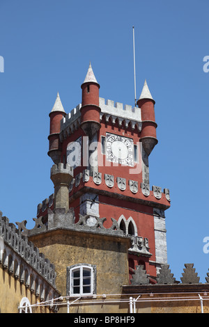Detail of Pena National Palace in Sintra, Portugal Stock Photo