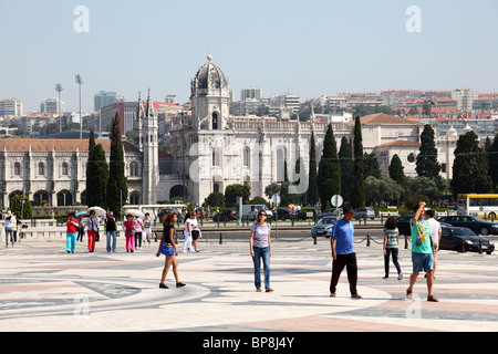 Monastery of the Hieronymites and Tower of Belem in Lisbon, Portugal Stock Photo
