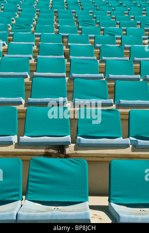 Blue seats in sports city stadium Beirut Lebanon Stock Photo
