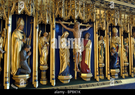 The reredos in All Saints Church, High Wycombe, Buckinghamshire, England, UK Stock Photo