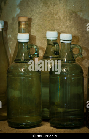 Old empty bottles Stock Photo