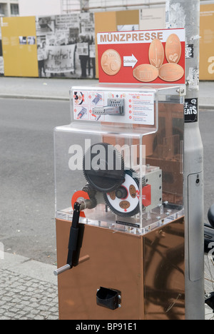 Coins exchange vending machine at Checkpoint Charlie Berlin Germany Stock Photo