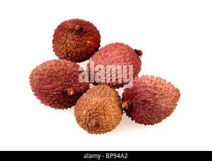 Fresh lychees Stock Photo