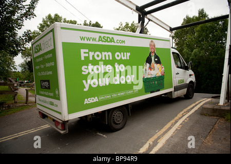 ASDA food store home delivery truck, Wales UK Stock Photo
