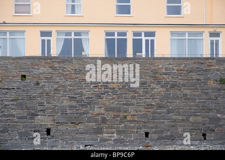 Sea front wall in Kilkee, County Clare, Ireland Stock Photo