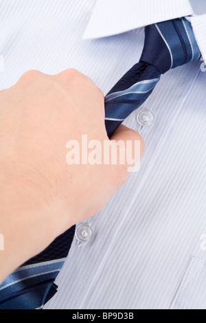 Shirt and Necktie close up shot Stock Photo