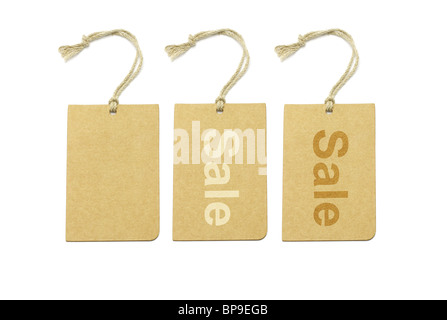 Blank labels with and without string on white background Stock Photo ...