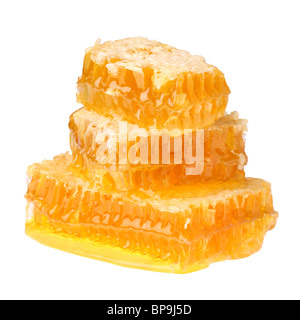 Honeycomb isolated on white background Stock Photo