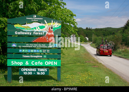 Galloway Forest Park at Kirroughtree Visitor Centre near Newton Stewart in Scotland. Stock Photo