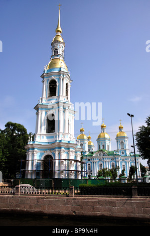 St Nicholas' Naval Cathedral, Saint Petersburg, Northwestern Region, Russia Stock Photo