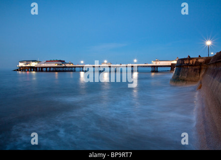 Cromer pier at dusk on the Norfolk Coast Stock Photo