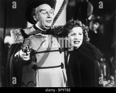 CHARLES LAUGHTON, MAUREEN O'HARA, JAMAICA INN, 1939 Stock Photo