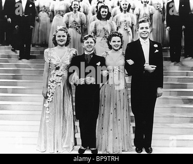 JUNE PREISSER, MICKEY ROONEY, JUDY GARLAND, CHARLES WINNINGER, BABES IN ARMS, 1939 Stock Photo