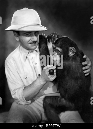 HARRY PIEL, CHIMPANZEE, DER DSCHUNGEL RUFT, 1936 Stock Photo