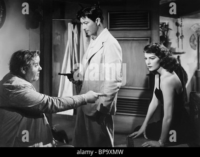 CHARLES LAUGHTON ROBERT TAYLOR AVA GARDNER THE BRIBE (1949) Stock Photo