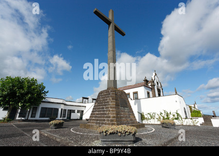 Our Lady of Peace chapel (Nossa Senhora da Paz), in Vila Franca do Campo. Sao Miguel island, Azores, Portugal. Stock Photo