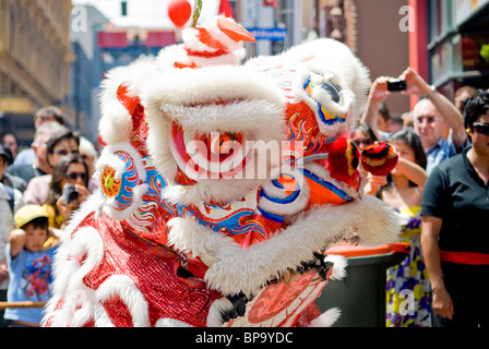 Chinese Lion Dance Stock Photo