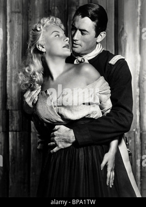 BARBARA PAYTON, GREGORY PECK, ONLY THE VALIANT, 1951 Stock Photo