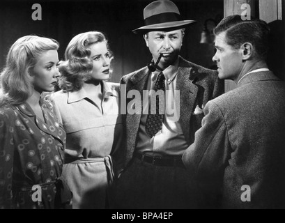 GLORIA GRAHAME, JACQUELINE WHITE, ROBERT YOUNG, CROSSFIRE, 1947 Stock Photo