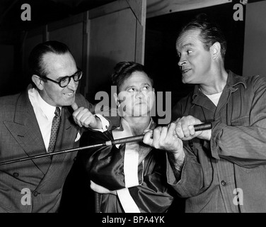 HAROLD LLOYD, MICKEY ROONEY, BOB HOPE, OFF LIMITS, 1952 Stock Photo