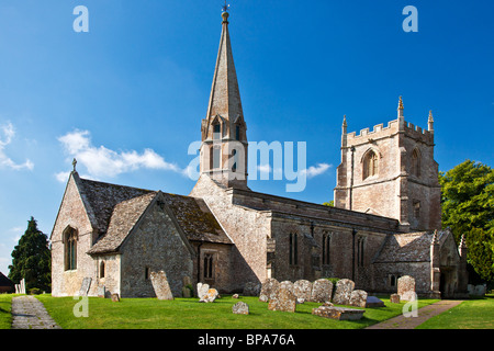 St Andrew's, a typical Church of England, English village church in Wanborough, Wiltshire, England, UK Stock Photo