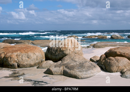 Rounded boulders William Bay National Park Denmark Western Australia Stock Photo