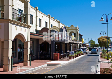 Shops Queen Street Busselton Western Australia Stock Photo