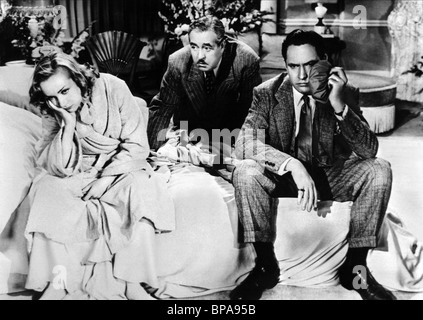 CAROLE LOMBARD, WALTER CONNOLLY, FREDRIC MARCH, NOTHING SACRED, 1937 Stock Photo