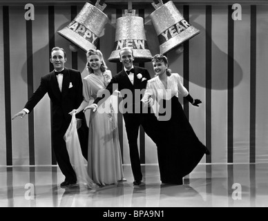 BING CROSBY, MARJORIE REYNOLDS, FRED ASTAIRE, VIRGINIA DALE, HOLIDAY INN, 1942 Stock Photo